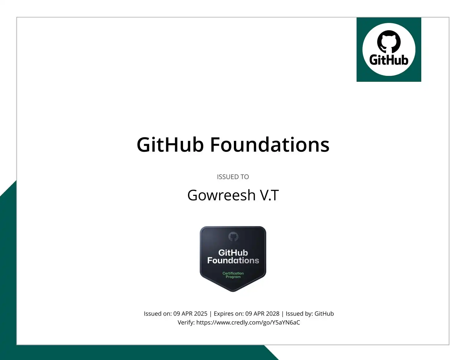 GitHub Certificate